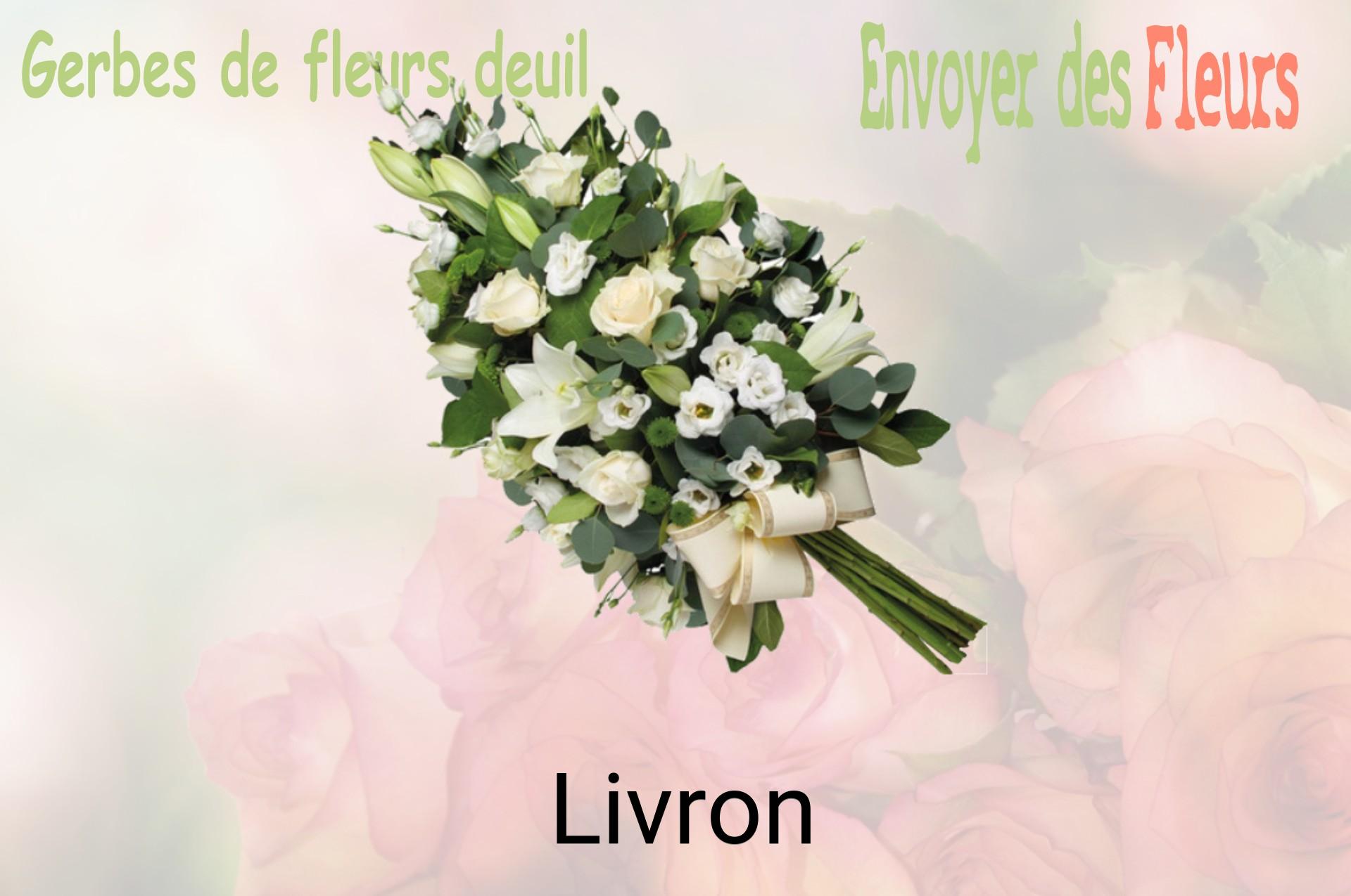 Gerbe de fleurs de deuil livrée à Livron